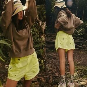 NWOT FREE PEOPLE FP MOVEMENT NEW HEIGHTS SHORTS SIZE SMALL YELLOW